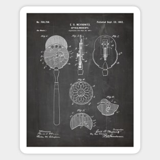 Ophthalmoscope Patent - Optometrist Eye Doctors Office Art - Black Chalkboard Sticker